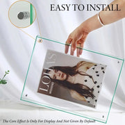 Acrylic Photo Frame Double-Sided Clear Display with Screw Mount - 16x21cm - Green V528-PHOTO-GREEN-376154