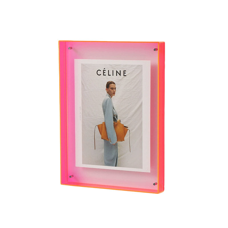 Acrylic Photo Frame Double-Sided Clear Display with Screw Mount - 16x21cm - Green V528-PHOTO-GREEN-376154