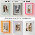 Acrylic Photo Frame Double-Sided Clear Display with Screw Mount - 16x21cm - Red V528-PHOTO-RED-717045