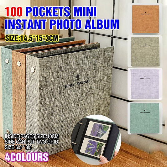 100 Pockets Mini Album for Fujifilm Instax Instant Photos - Yellow V528-PHOTOBOOK-YELLOW-267638