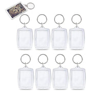 10PCS Clear Acrylic Photo Keyring - DIY Picture Frame Keychain Gifts V528-PHOTOKEY-10PCS-960528