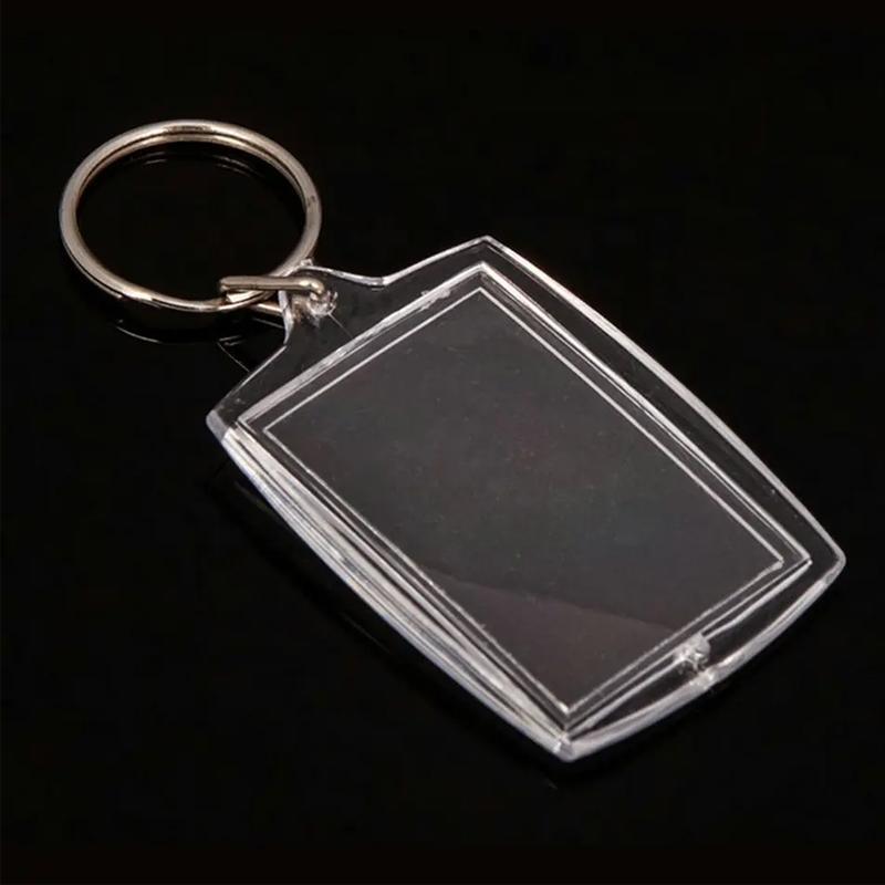 10PCS Clear Acrylic Photo Keyring - DIY Picture Frame Keychain Gifts V528-PHOTOKEY-10PCS-960528