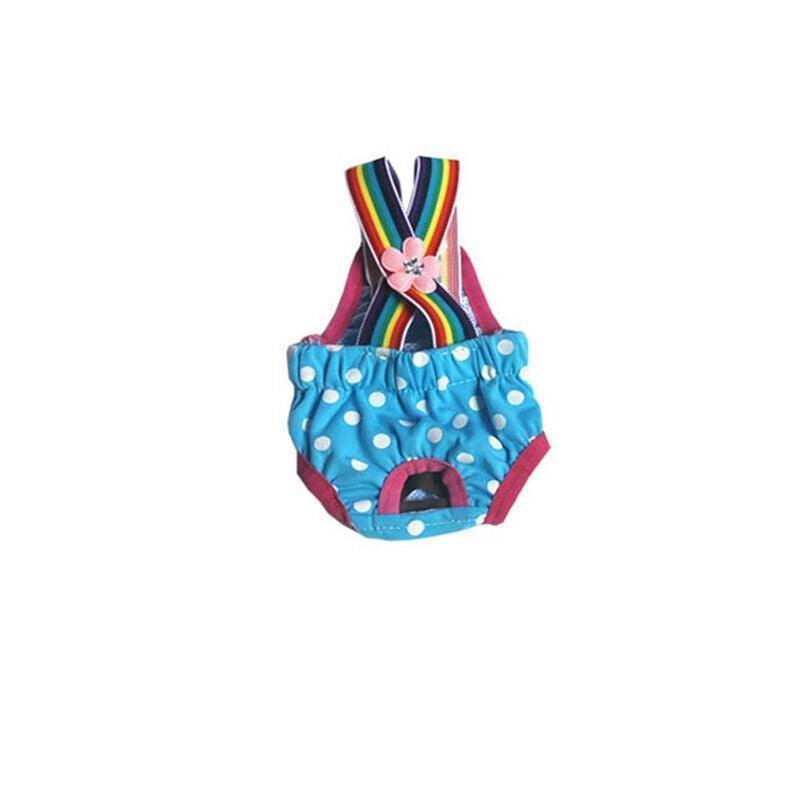 Female Pet Dog Cat Puppy Pant Menstrual Sanitary Nappy Diaper Wrap Underwear Blue - XL V528-PHYSIOLOGICALPANTS-BLUE-L-23055