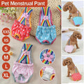 Female Pet Dog Cat Puppy Pant Menstrual Sanitary Nappy Diaper Wrap Underwear Blue - XXS V528-PHYSIOLOGICALPANTS-BLUE-S-31645
