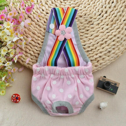 Female Pet Dog Cat Puppy Pant Menstrual Sanitary Nappy Diaper Wrap Underwear Pink - S V528-PHYSIOLOGICALPANTS-PINK-S-22160