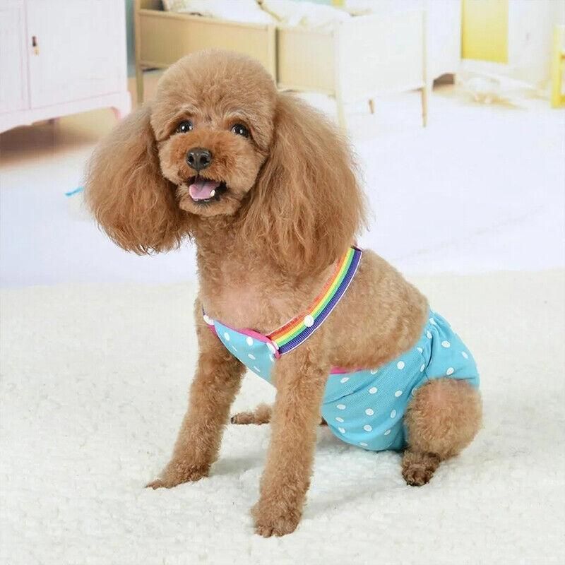 Female Pet Dog Cat Puppy Pant Menstrual Sanitary Nappy Diaper Wrap Underwear Pink - S V528-PHYSIOLOGICALPANTS-PINK-S-22160