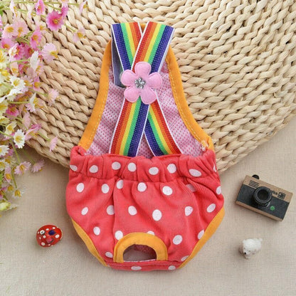 Female Pet Dog Cat Puppy Pant Menstrual Sanitary Nappy Diaper Wrap Underwear Pink - XS V528-PHYSIOLOGICALPANTS-PINK-S-29645