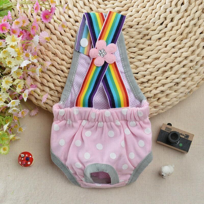 Female Pet Dog Cat Puppy Pant Menstrual Sanitary Nappy Diaper Wrap Underwear Pink - XXS V528-PHYSIOLOGICALPANTS-PINK-S-54522