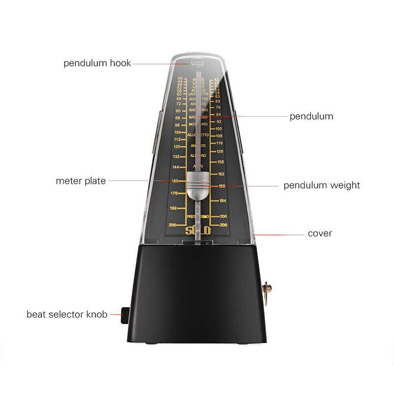 Universal Pyramid Mechanical Metronome For Guitar Violin Piano Bass Drum V528-PIANODRUM-368456