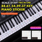 Transparent Keyboard Piano Stickers 88/61/54/49/37 Keys Sticker Note For Learner - Colourful V528-PIANOKEYSTICKERS-COLORFUL-87518