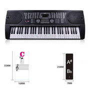 Transparent Keyboard Piano Stickers 88/61/54/49/37 Keys Sticker Note For Learner - Colourful V528-PIANOKEYSTICKERS-COLORFUL-87518