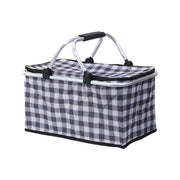 Foldable Picnic Basket Outdoor Camping Carrying Basket Portable Food Storage - Greenery V528-PICNIC-BASKET-GREENERY-723584