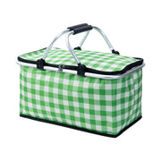 Foldable Picnic Basket Outdoor Camping Carrying Basket Portable Food Storage - Greenery V528-PICNIC-BASKET-GREENERY-723584