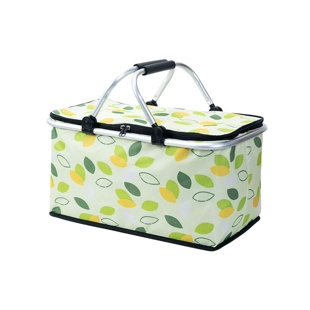 Foldable Picnic Basket Outdoor Camping Carrying Basket Portable Food Storage - Navy V528-PICNIC-BASKET-NAVY-604556