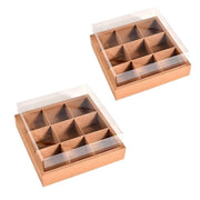 5PCS Kraft Paper Lunch Boxes Picnic Camping Food Containers Bento Sushi Packing - L-5Pcs V528-PICNIC-BOX-5PCS-L-719425