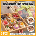 5PCS Kraft Paper Lunch Boxes Picnic Camping Food Containers Bento Sushi Packing - S-5Pcs V528-PICNIC-BOX-5PCS-S-273650
