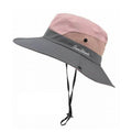 Women Wide Brim Ponytail Hat Sun Protect Visor Summer Beach Cap Anti Uv Floppy - Pink V528-PICOLOUR-PINK41927