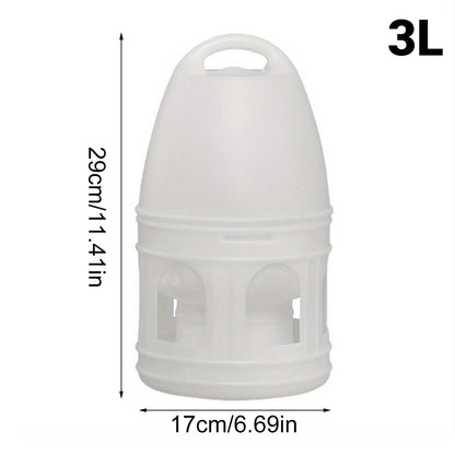 3L Pigeon Drinker White Plastic Drinking Pot Carrier Bird Water Dispenser Feeder V528-PIGEON-DRINKER-3L-614854