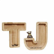 Wooden Piggy Bank Funny Letter or Guitar Coin Saving Money Box A-Z Gift Idea - A V528-PIGGYBANK-A-27708