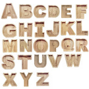 Wooden Piggy Bank Funny Letter or Guitar Coin Saving Money Box A-Z Gift Idea - B V528-PIGGYBANK-B-93671