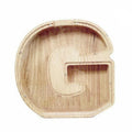 Wooden Piggy Bank Funny Letter or Guitar Coin Saving Money Box A-Z Gift Idea - G V528-PIGGYBANK-G-65266