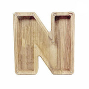 Wooden Piggy Bank Funny Letter or Guitar Coin Saving Money Box A-Z Gift Idea - N V528-PIGGYBANK-N-64068