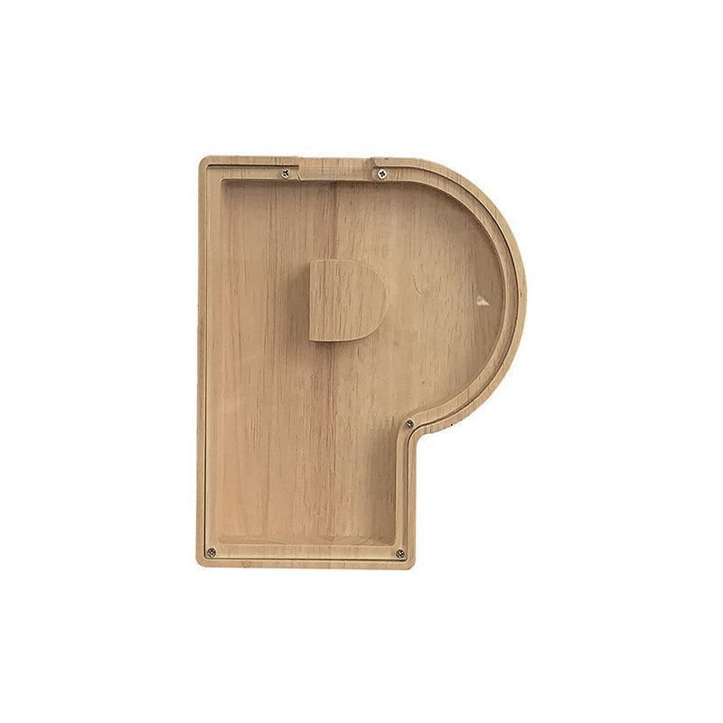 Wooden Piggy Bank Funny Letter or Guitar Coin Saving Money Box A-Z Gift Idea - P V528-PIGGYBANK-P-56777