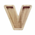 Wooden Piggy Bank Funny Letter or Guitar Coin Saving Money Box A-Z Gift Idea - V V528-PIGGYBANK-V-58351