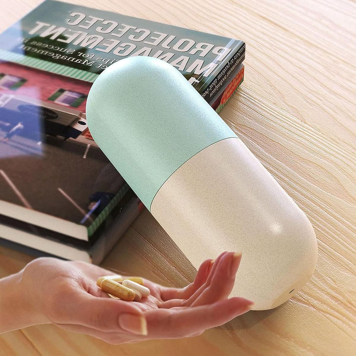 Sealed 7 Compartment Rotating Pill Box Weekly Travel Capsule Organizer Case V528-PILL-BOX-363412