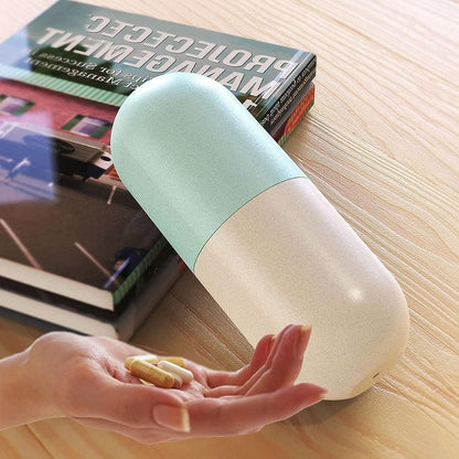 Sealed 7 Compartment Rotating Pill Box Weekly Travel Capsule Organizer Case V528-PILL-BOX-363412