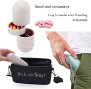 Sealed 7 Compartment Rotating Pill Box Weekly Travel Capsule Organizer Case V528-PILL-BOX-363412