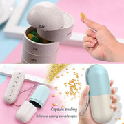 Sealed 7 Compartment Rotating Pill Box Weekly Travel Capsule Organizer Case V528-PILL-BOX-363412