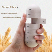 Sealed 7 Compartment Rotating Pill Box Weekly Travel Capsule Organizer Case V528-PILL-BOX-363412