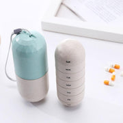 Sealed 7 Compartment Rotating Pill Box Weekly Travel Capsule Organizer Case V528-PILL-BOX-363412