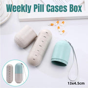 Sealed 7 Compartment Rotating Pill Box Weekly Travel Capsule Organizer Case V528-PILL-BOX-363412