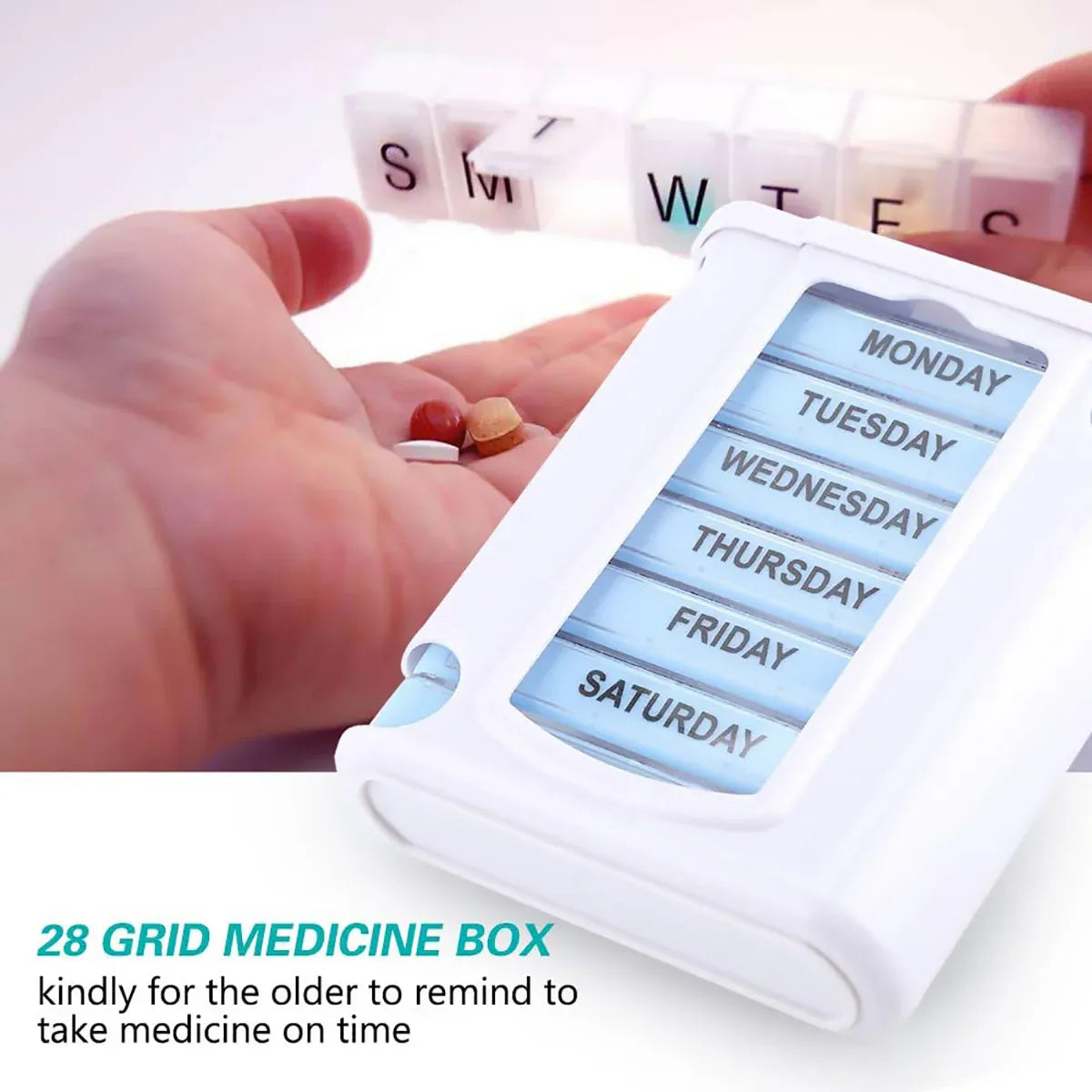 7 Day Pill Box Dispenser Storage Daily Holder Organiser Tablet Medicine Weekly V528-PILL-BOX-930104