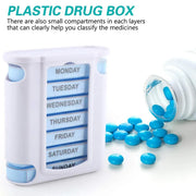 7 Day Pill Box Dispenser Storage Daily Holder Organiser Tablet Medicine Weekly V528-PILL-BOX-930104