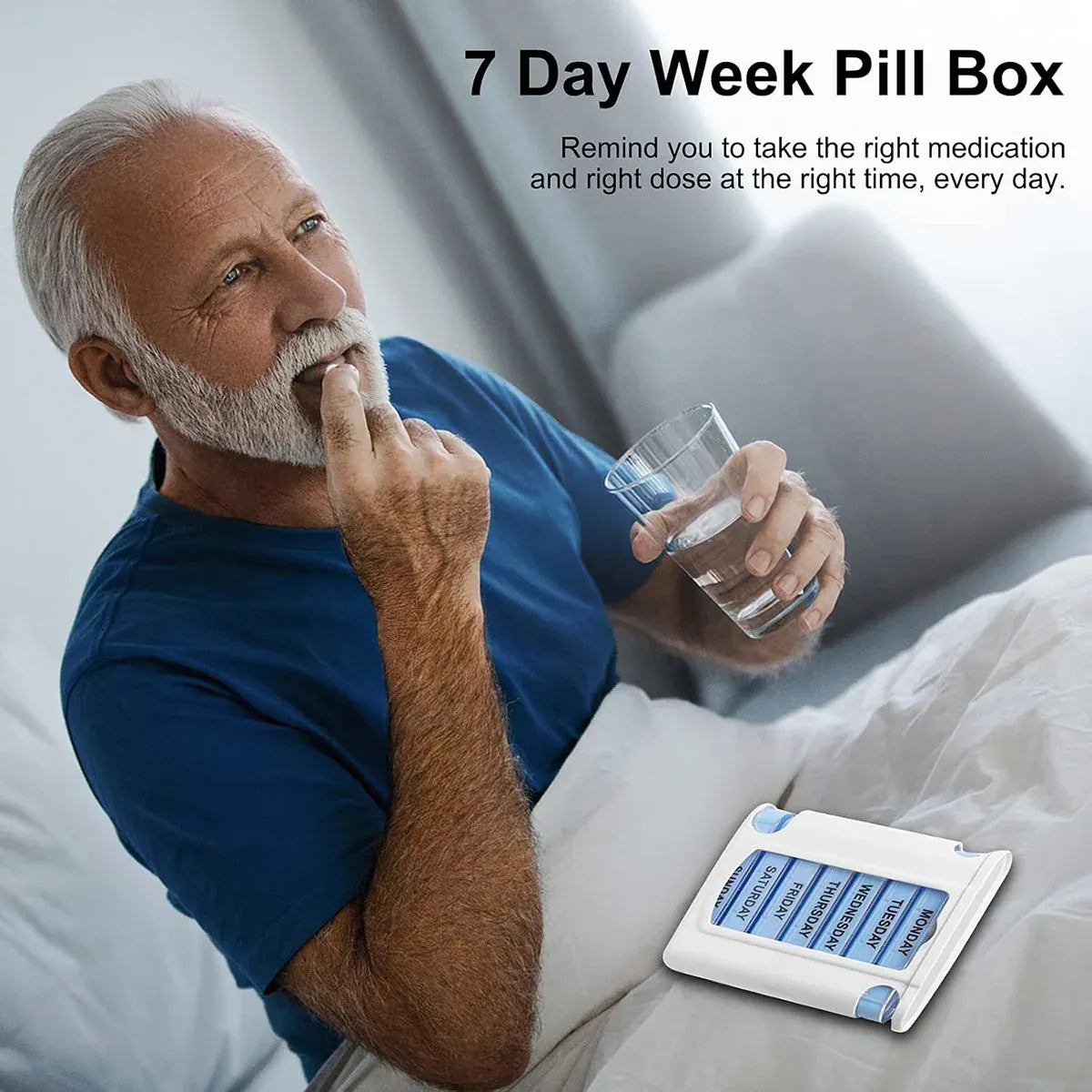 7 Day Pill Box Dispenser Storage Daily Holder Organiser Tablet Medicine Weekly V528-PILL-BOX-930104