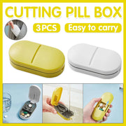 3PCS Tablet Cutter Pill Splitter Portable Medicine Box Pill Organizer Divider - White V528-PILL-CASE-WHITE-3PCS-395917