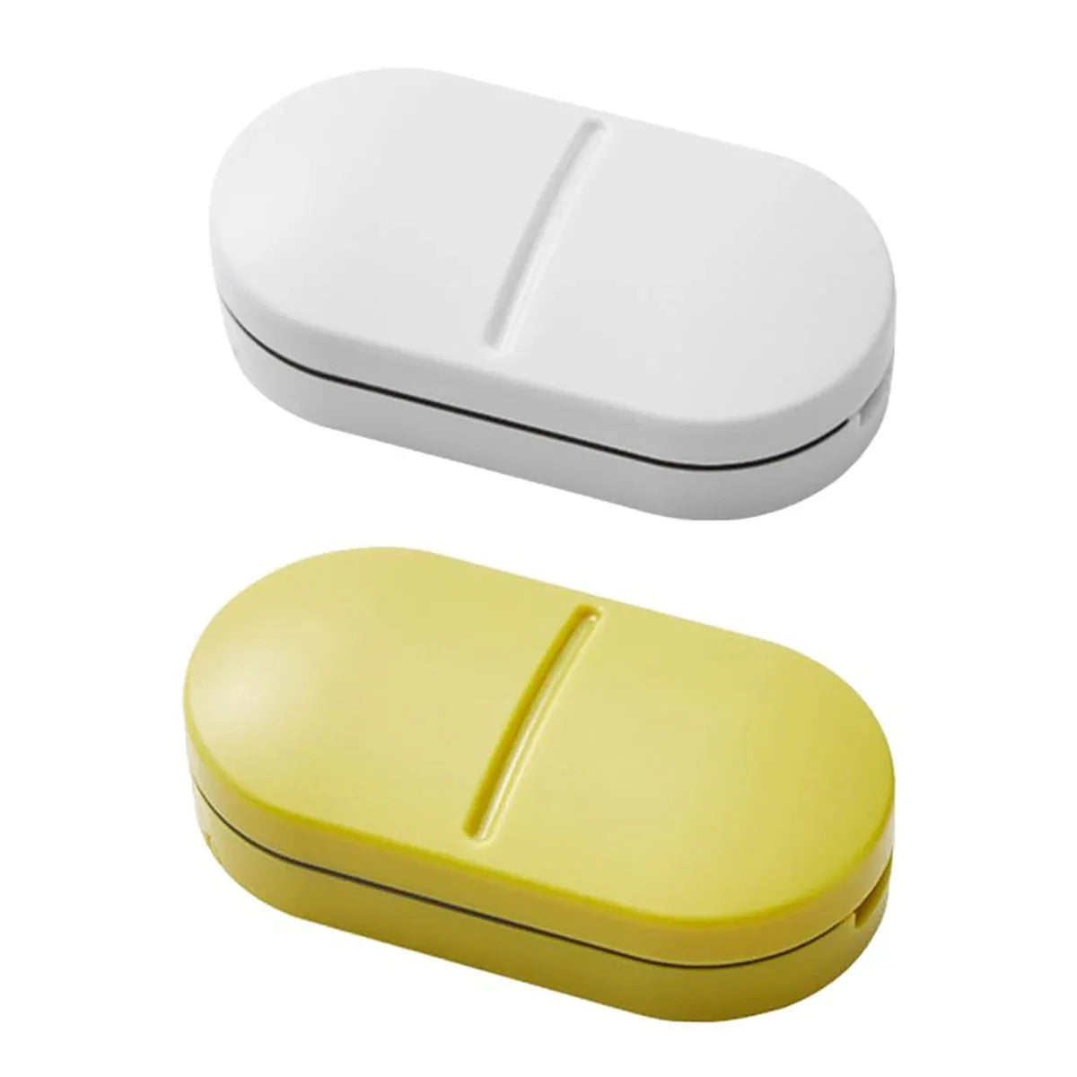 3PCS Tablet Cutter Pill Splitter Portable Medicine Box Pill Organizer Divider - White V528-PILL-CASE-WHITE-3PCS-395917