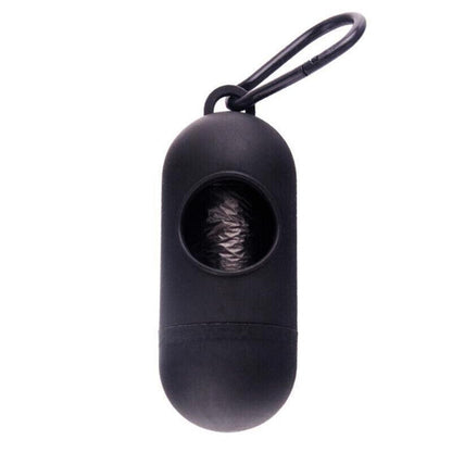 Portable Dog Waste Bag Dispenser with Refill Rolls for Pet Walking Cleanup - Grey + Red V528-PILL-GREY+RED-44929