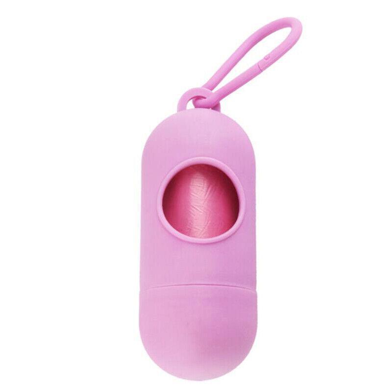 Portable Dog Waste Bag Dispenser with Refill Rolls for Pet Walking Cleanup - Orange V528-PILL-ORANGE-60791