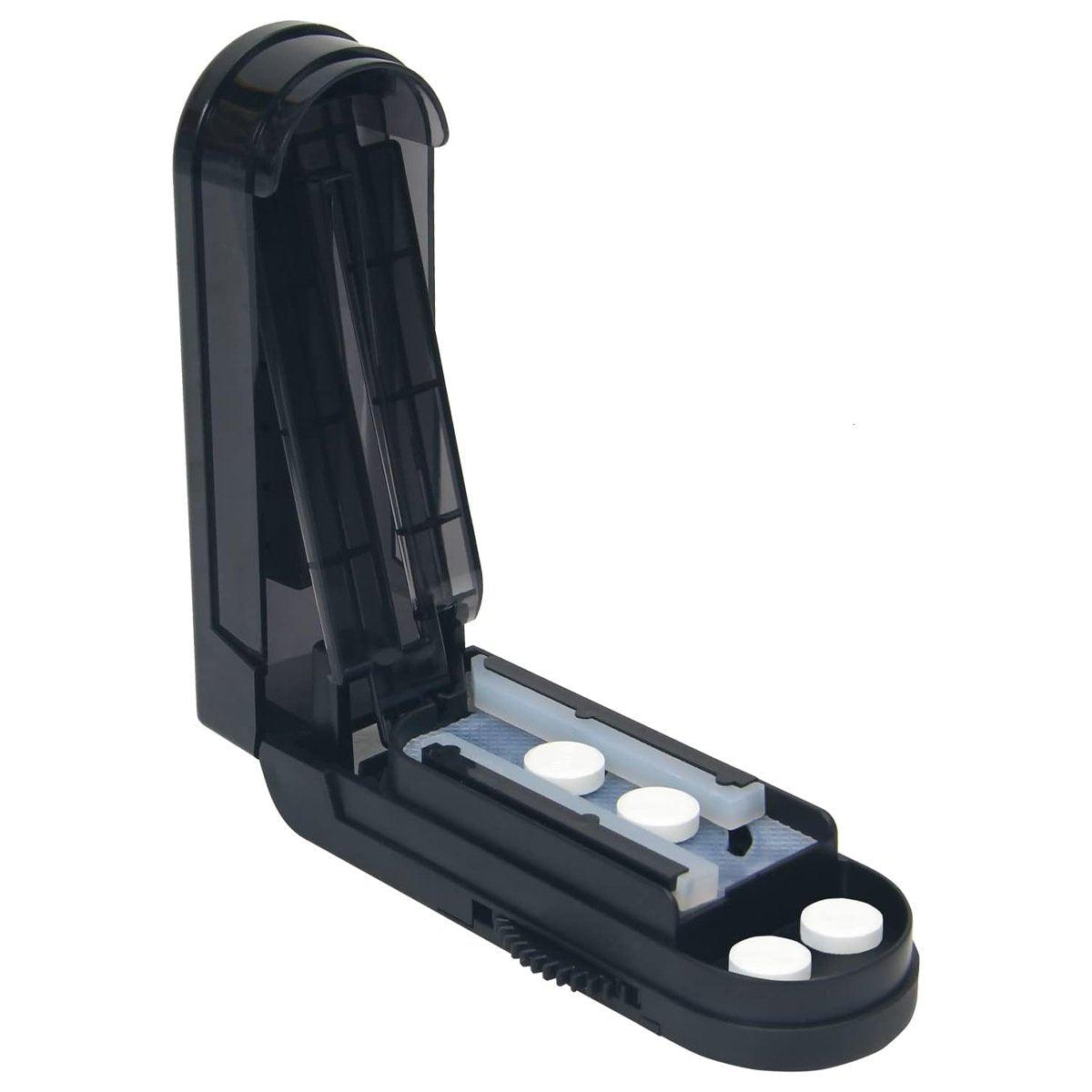 Pill Slicer Cutter Tablet Splitter Portable Pill Divider Medication Organizer V528-PILL-SLICER-BLACK-465258
