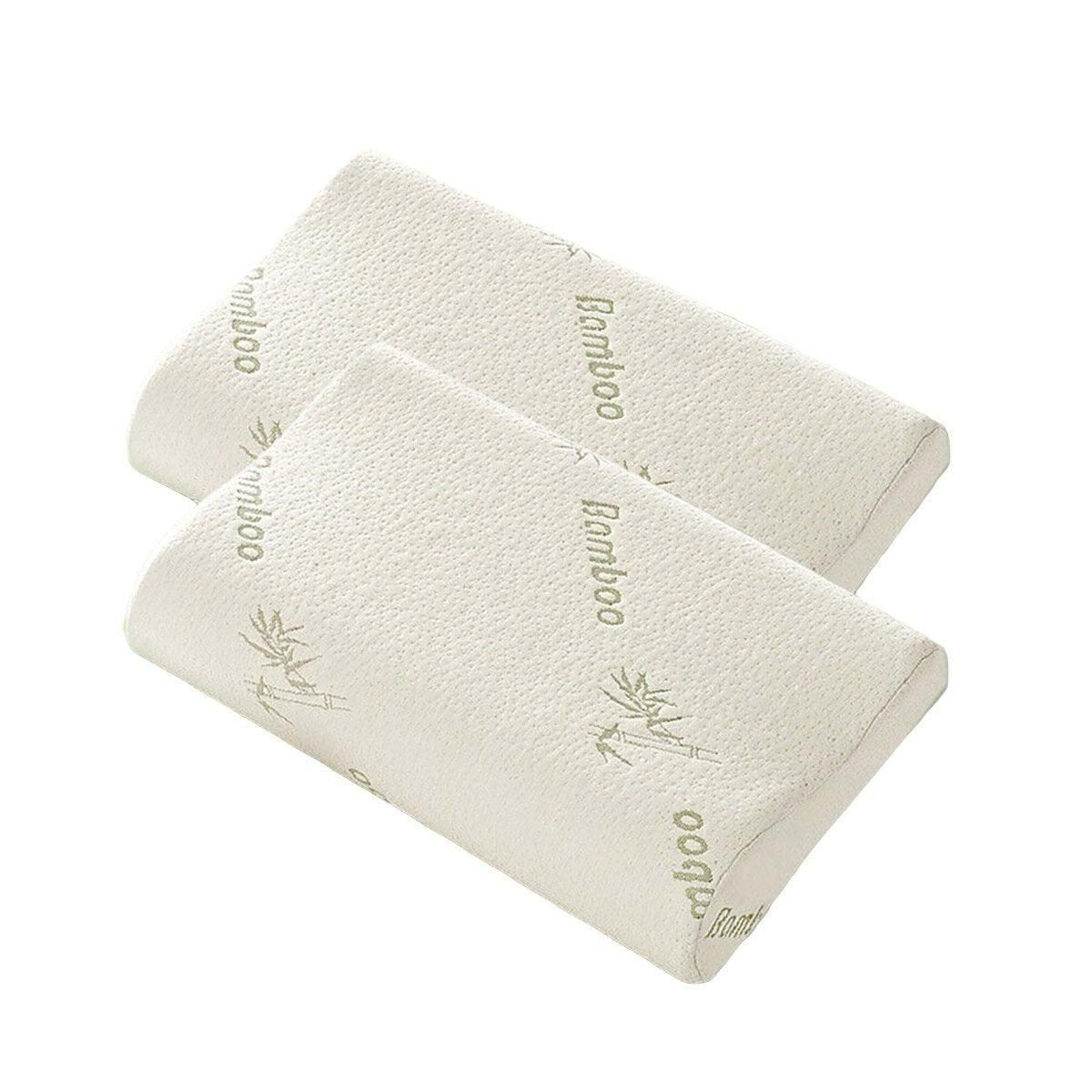 1/2PCS Memory Foam Neck Pillow Wavy Contour Slow Rebound Pillow - 60x40x12cm-2pcs V528-PILLOW-10CM-2PCS-421795
