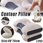 Ergonomic Contour Pillow Knitted Cotton Filling Neck Support for All Sleepers - 1PC V528-PILLOW-1PC-276316