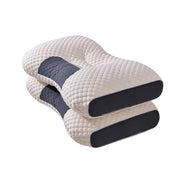 Ergonomic Contour Pillow Knitted Cotton Filling Neck Support for All Sleepers - 1PC V528-PILLOW-1PC-276316
