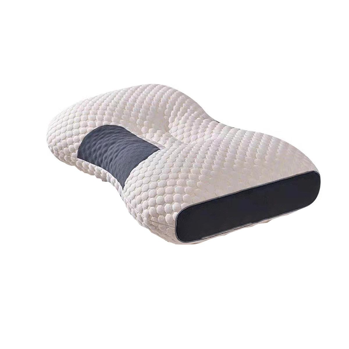 Ergonomic Contour Pillow Knitted Cotton Filling Neck Support for All Sleepers - 1PC V528-PILLOW-1PC-276316