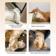 Dog Pet U Shaped Pillow Cartoon Breathable Cat Sleeping Cushion for All Seasons - Brown V528-PILLOW-BROWN-463622