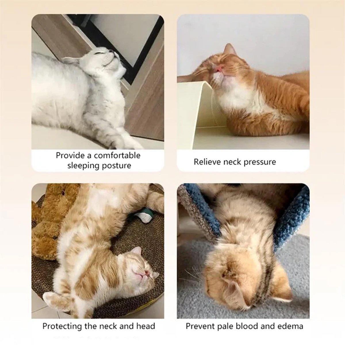 Dog Pet U Shaped Pillow Cartoon Breathable Cat Sleeping Cushion for All Seasons - Brown V528-PILLOW-BROWN-463622