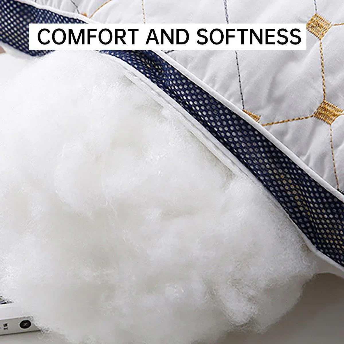 1/2pcs High Rebound Feather Velvet Pillow Washable Soft Bed Cushion Core Support - 700g-2pcs V528-PILLOW-CORE-700G-2PCS-913696